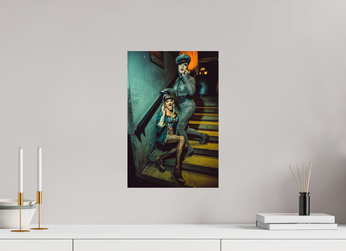 30 x 45 cm, No Frame Fuji Cristal Archive Silk Rhinestones & Concrete