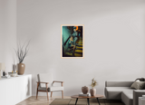 60 x 90 cm, Framed Photo print on aluminum Dibond Maple Nature Rhinestones & Concrete
