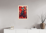 40 x 60 cm, Framed Photo print on aluminum Dibond Maple Nature Gridlock on the Stairs
