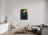 80 x 120 cm, Framed Photo print on aluminum Dibond Maple Nature Emerald Leather