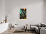 80 x 120 cm, Framed Photo print on aluminum Dibond Maple Nature Rhinestones & Concrete
