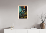 40 x 60 cm, Framed Photo print on aluminum Dibond Maple Nature Rhinestones & Concrete