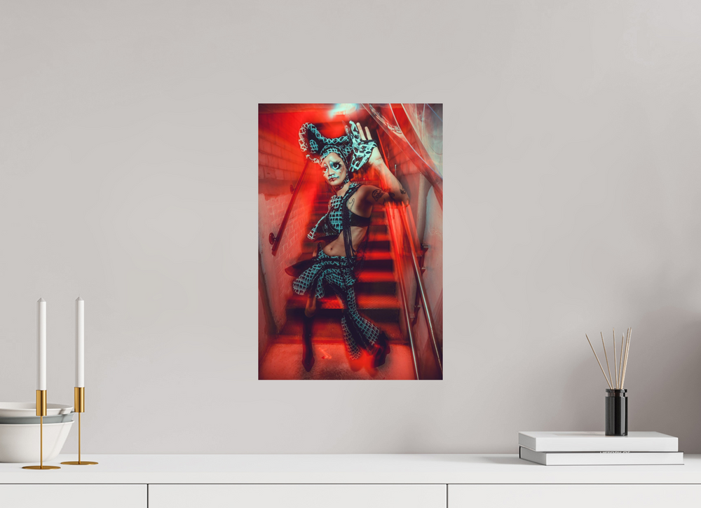 30 x 45 cm, No Frame Fuji Cristal Archive Silk Gridlock on the Stairs