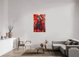 80 x 120 cm, Framed Photo print on aluminum Dibond Maple Nature Gridlock on the Stairs