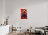 60 x 90 cm, Framed Photo print on aluminum Dibond Maple Nature Gridlock on the Stairs
